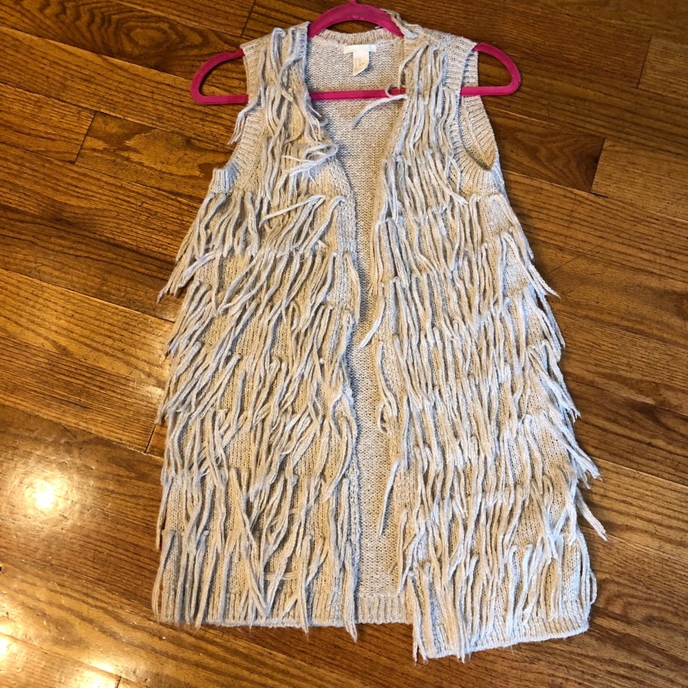 Fringe sweater vest